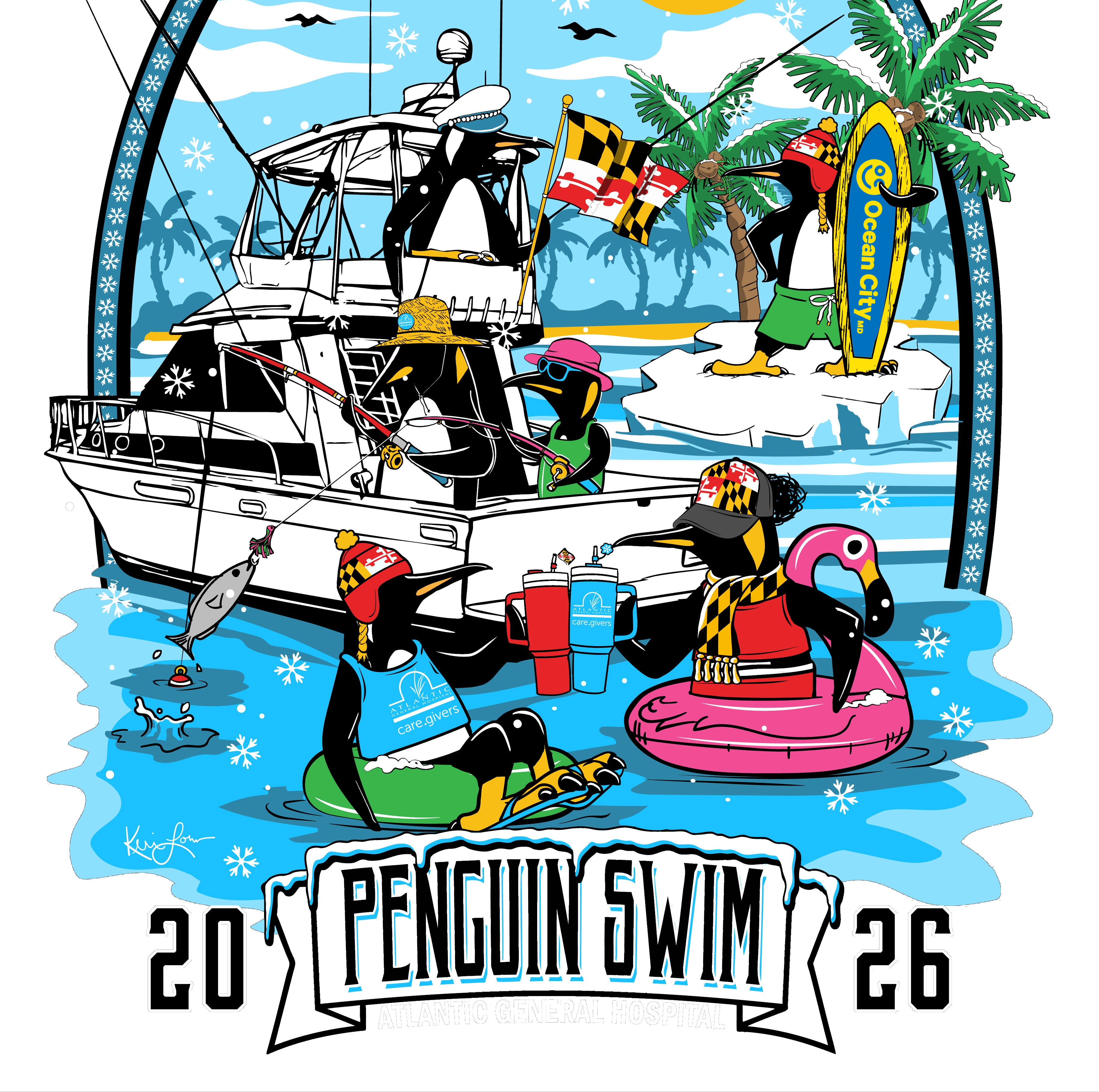 2026 Penguin Swim - Cooler of Cheer - logo